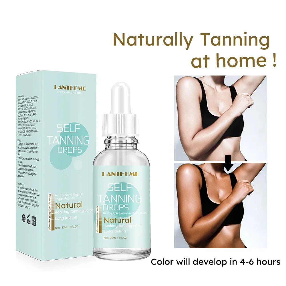 Self -Tanning Drops Body Self Tanner Sunless Tanning Lotion for Natural-Looking Tanner for Body Skin Care