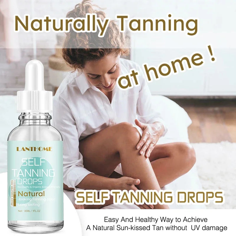 Self -Tanning Drops Body Self Tanner Sunless Tanning Lotion for Natural-Looking Tanner for Body Skin Care